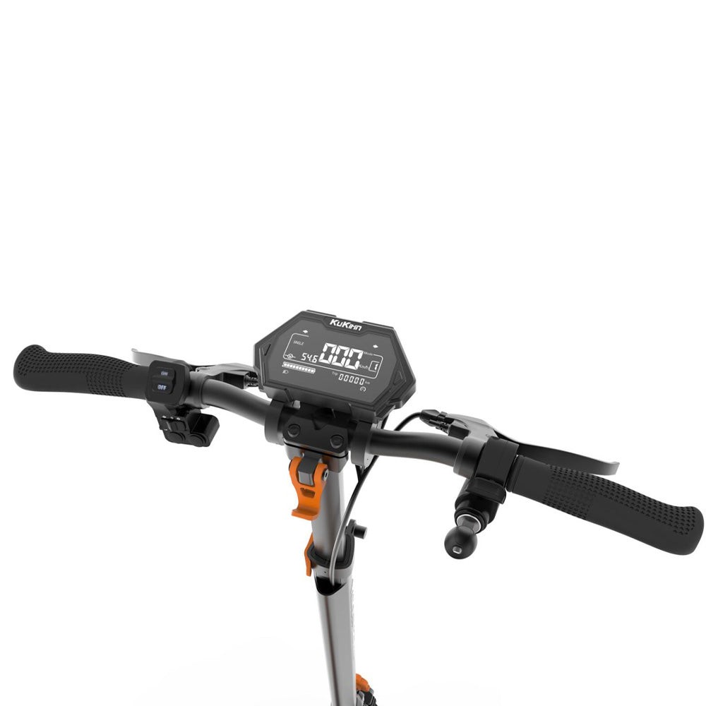 Kukirin G2 Max — pormenor do guiador e display